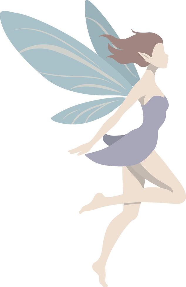 Sprite Fairy Side Illustration. vector