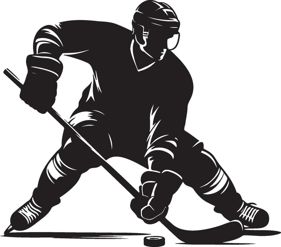 Ice Hockey Player. vector