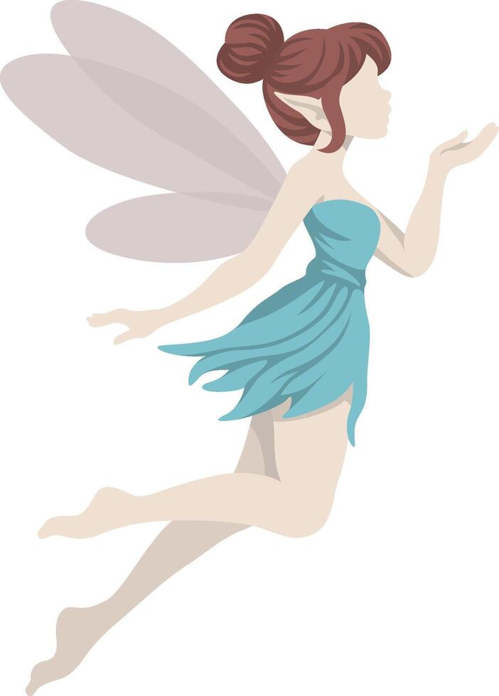 Sprite Fairy Blowing Pixie. vector