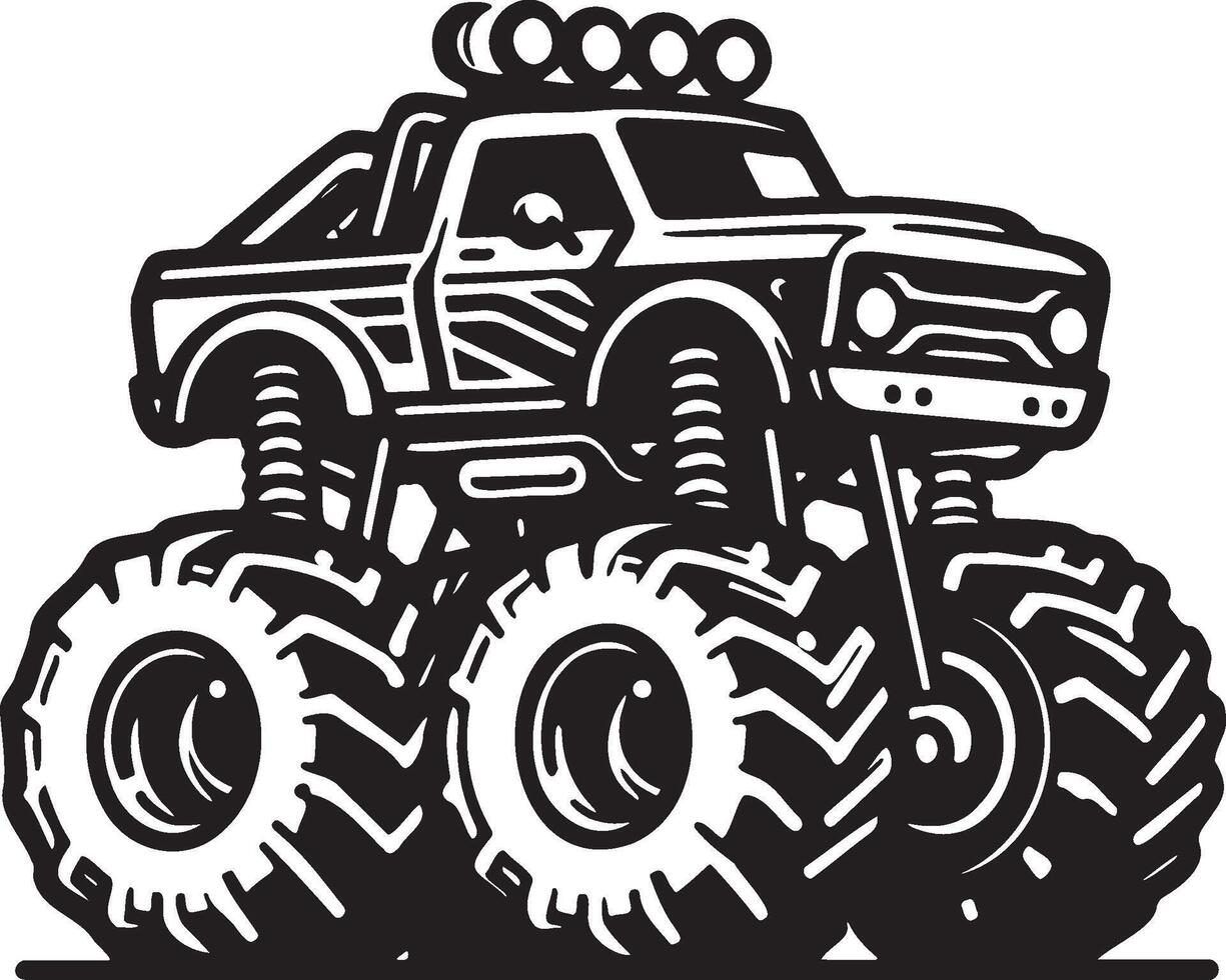 A Monster Truck Illustration. vector
