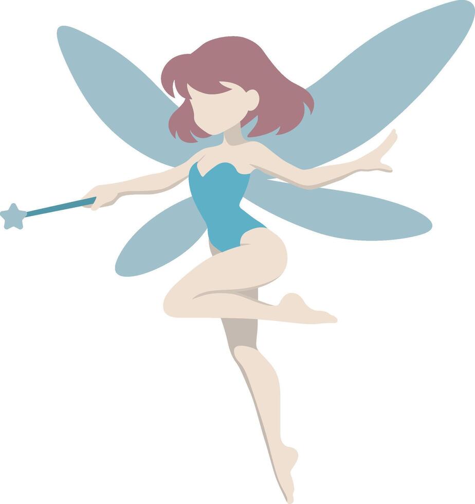 A Cute Sprite Fairy Illustration. vector