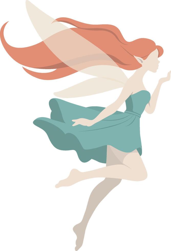 Cute Sprite Fairy Blowing Pixie Illustration. vector