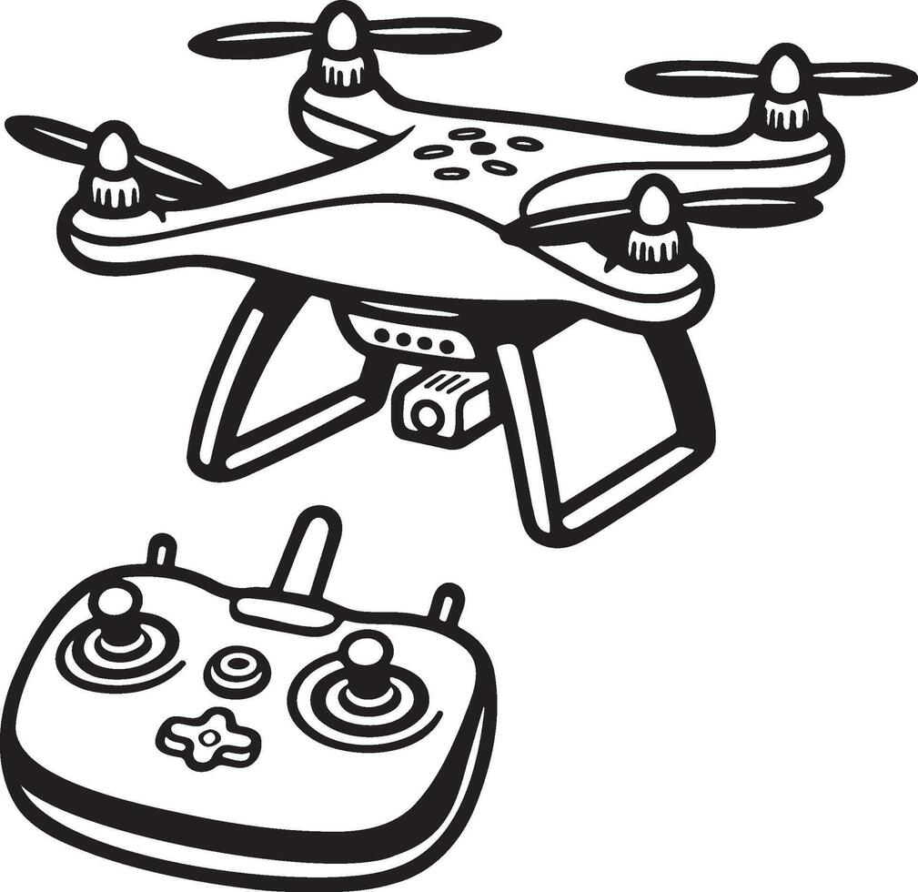 Camera Drone Illustration. vector