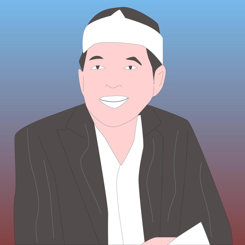 a man wearing traditional clothes vector