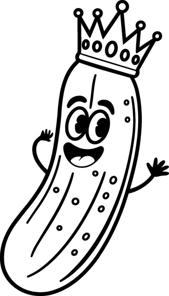 Crowned Pickle Cartoon vector