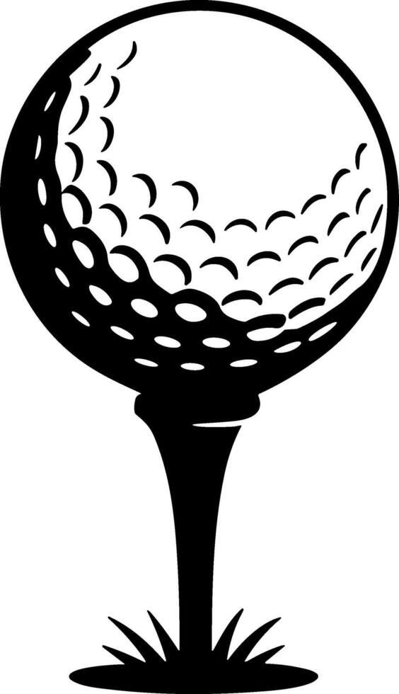 Golf Ball on Tee Illustration vector