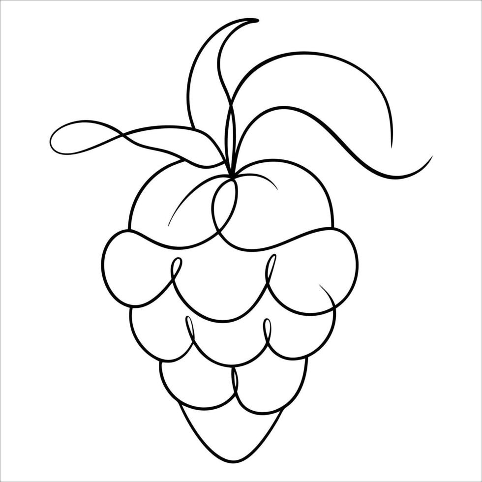 Artistic raspberry fruit in clean continuous line art style great for juice bar menu designs botanical decor or educational food-related content visuals vector