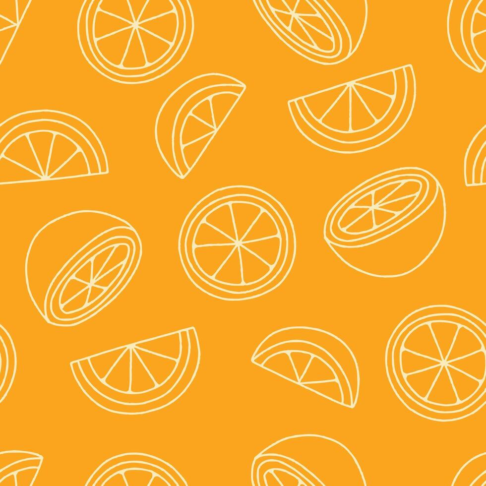 Outline Orange Pattern Repeat Seamless for Wallpaper Background Cover Packaging vector