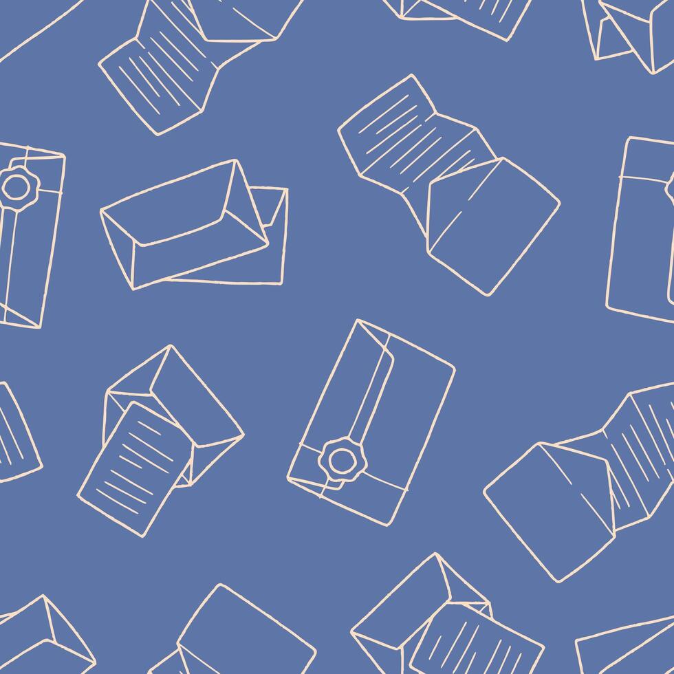 Outline Mail Pattern Repeat Seamless for Wallpaper Background Cover Packaging vector
