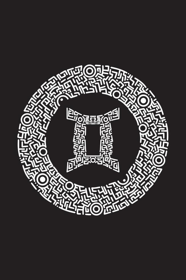 The letter j in a circle on a black background vector