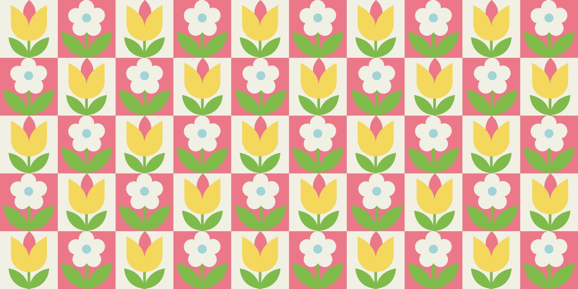 Spring minimalist geometric design for banner, card, cover vector