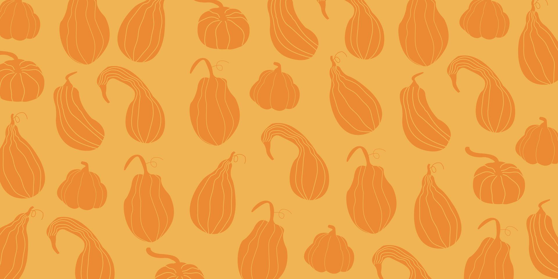 Pumpkin seamless pattern for backgrounds, presentations, wrapping papers, prints, artworks. vector