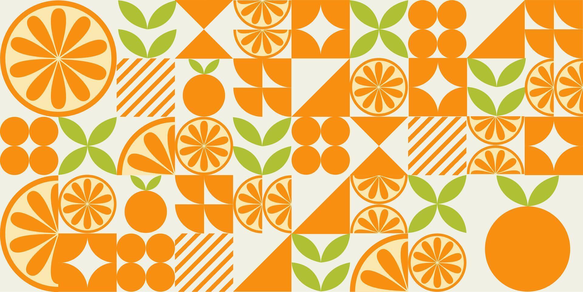 Orange minimalist geometric design for banner vector