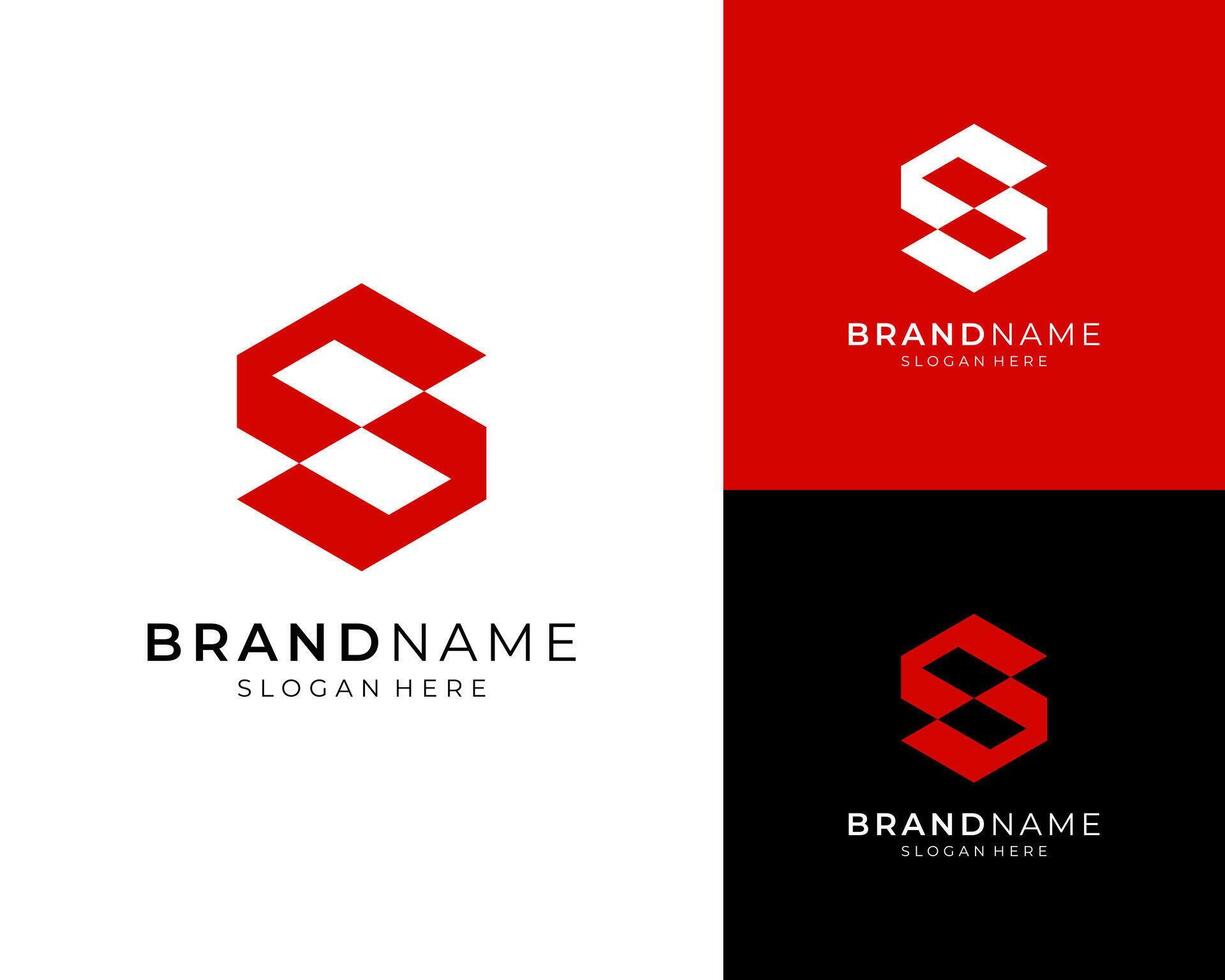 Letter S Hexagon Abstract Modern Geometric For Security Technology Logo Design Illustration vector