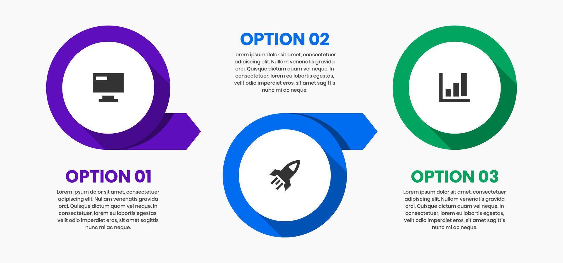 Infographic Element Design Templates with Icons and 3 Options or Steps. Suitable for Process Diagram, Presentations, Workflow Layout, Infographic. vector