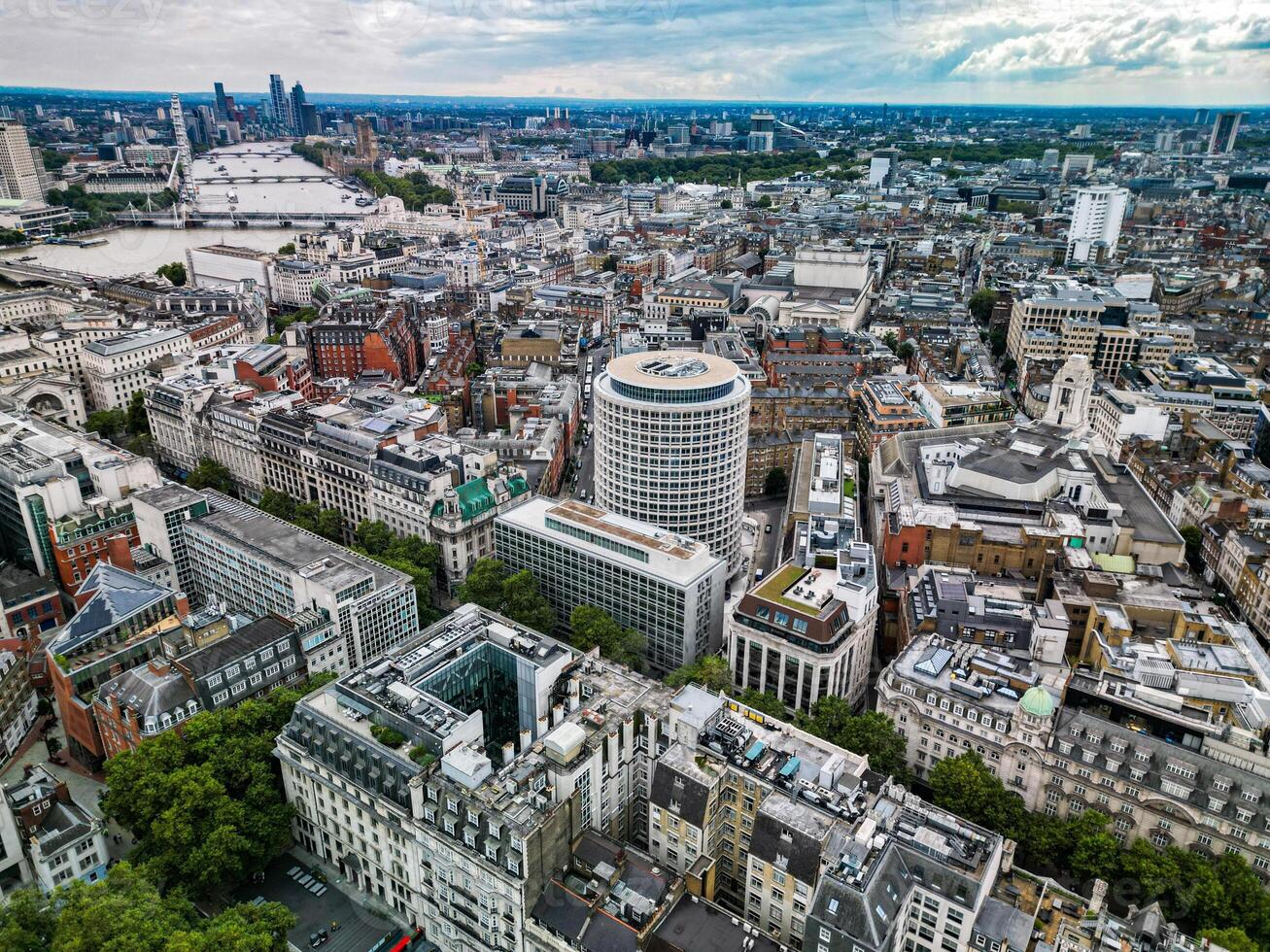 Aerial shot London Holborn UK photo