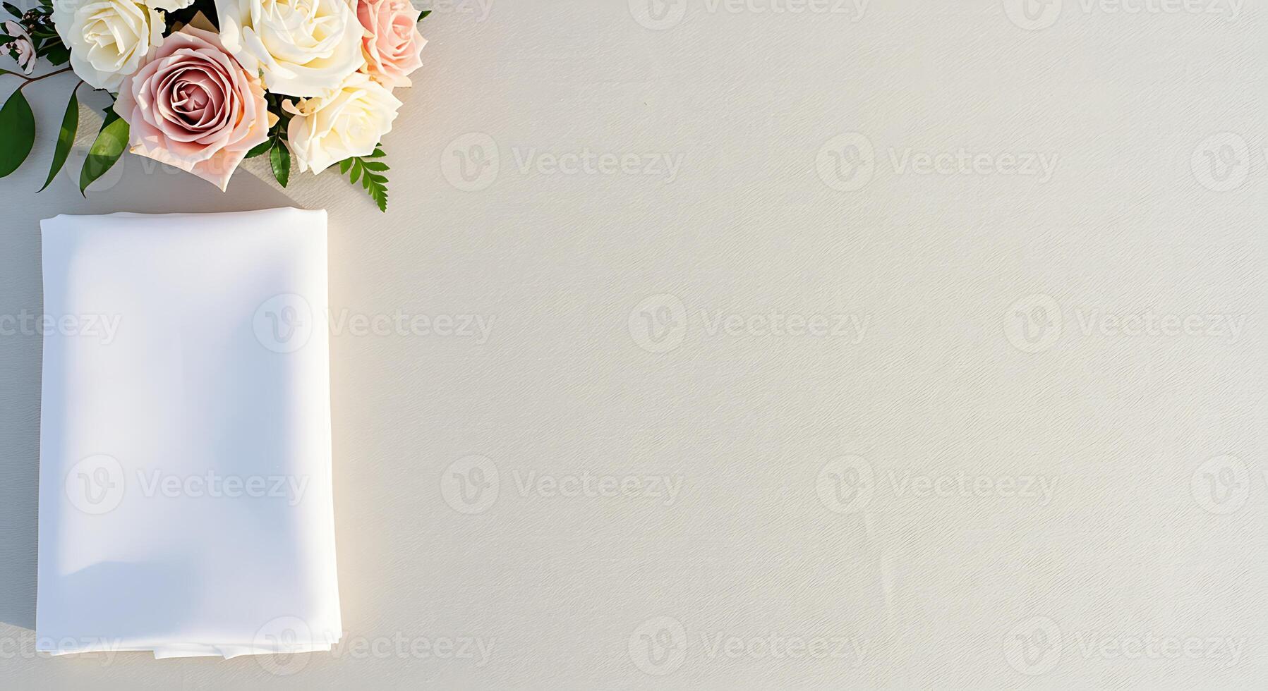 Elegant Table Setting with Delicate Roses photo