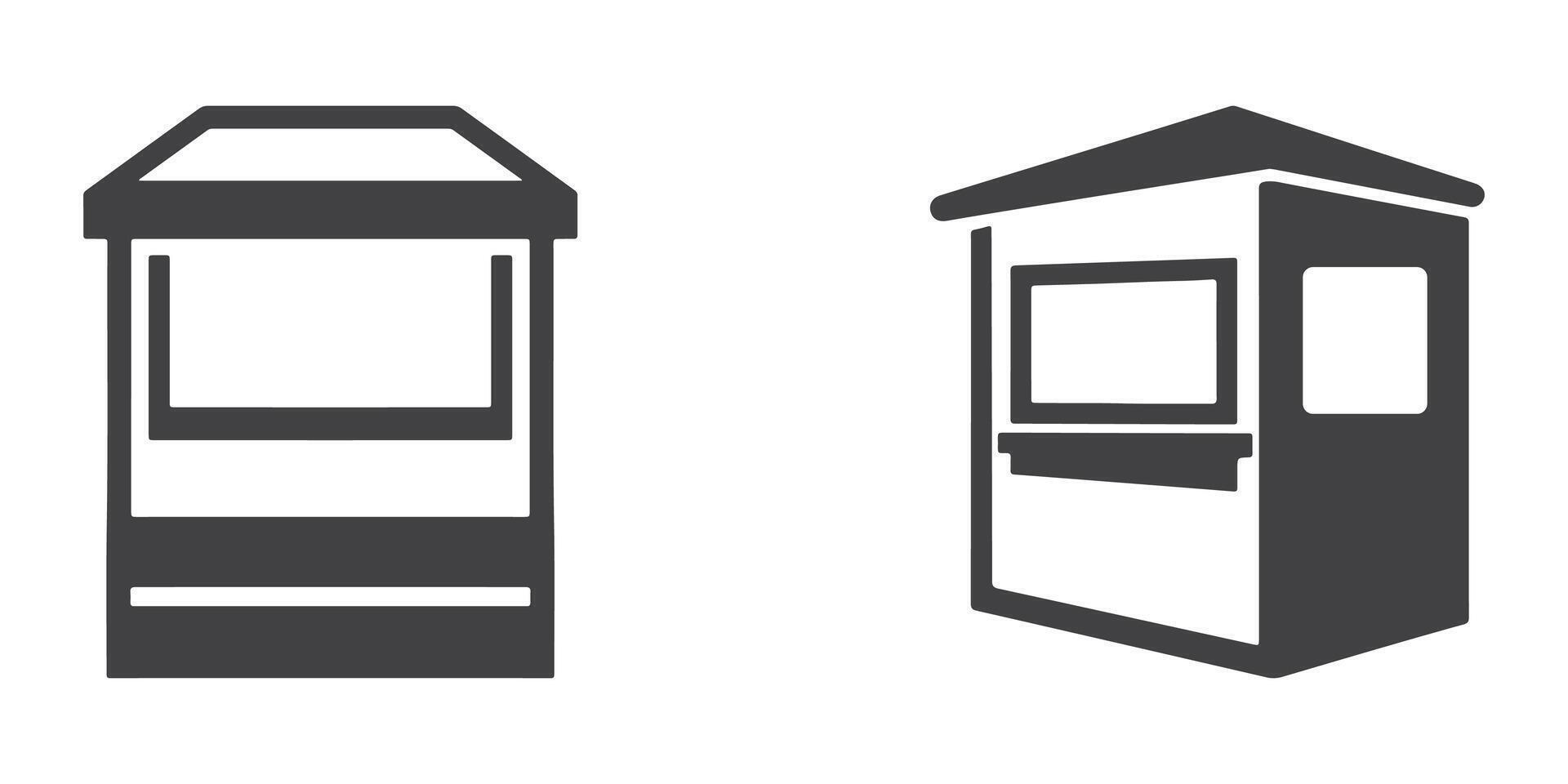 Professional Stall Icons Silhouette Illustration vector