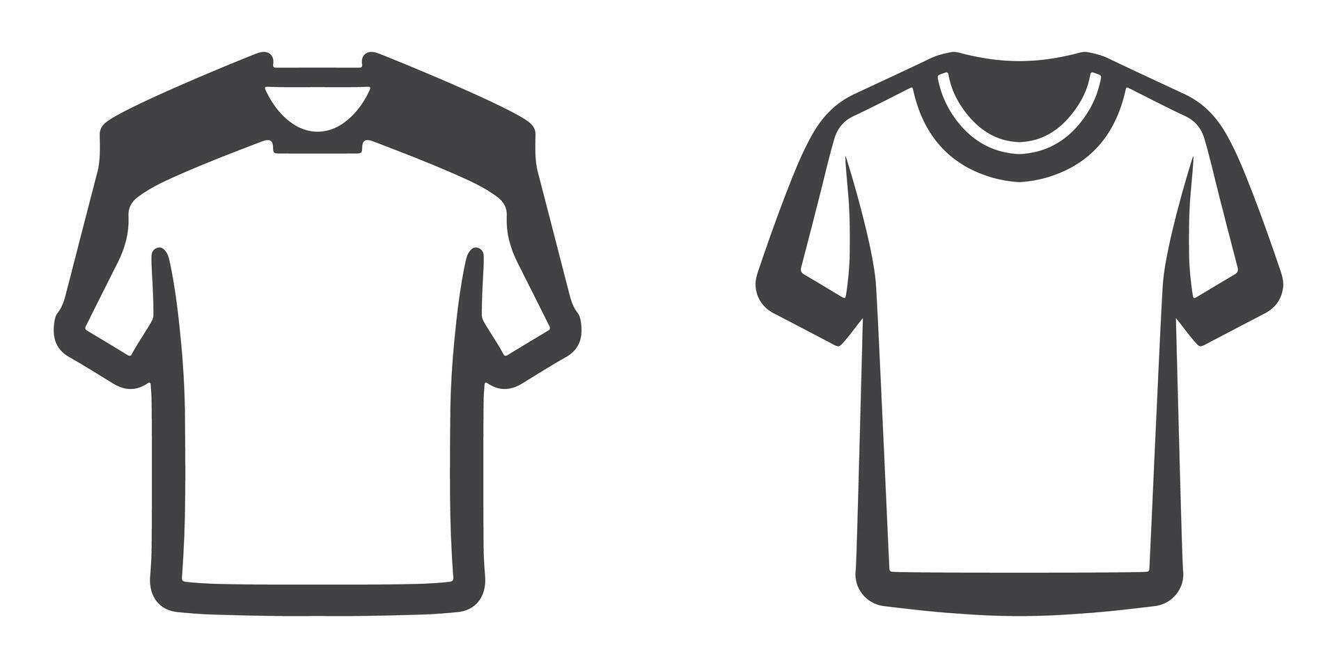 Professional T-Shirt Logo Icons Silhouette Illustration vector