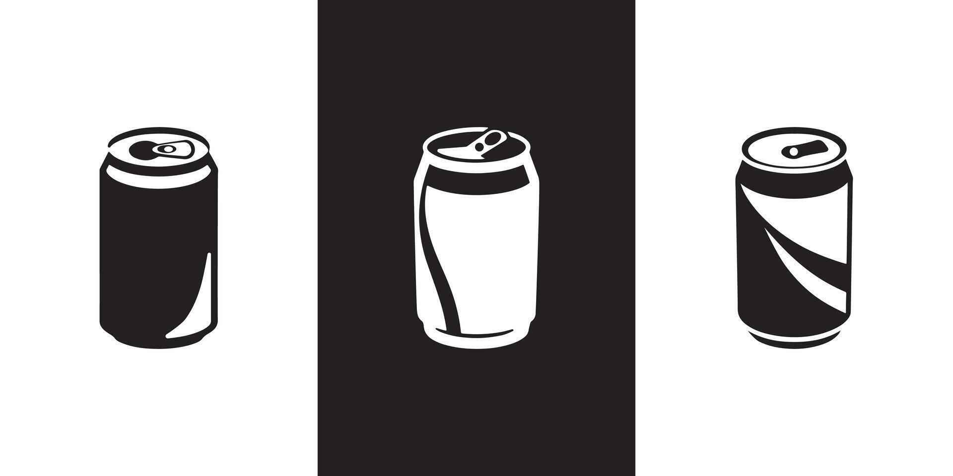 Professional Soda Can Icons Silhouette Illustration vector