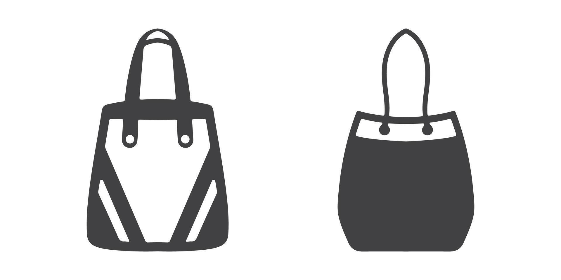 Professional Bag Icons Silhouette Illustration vector