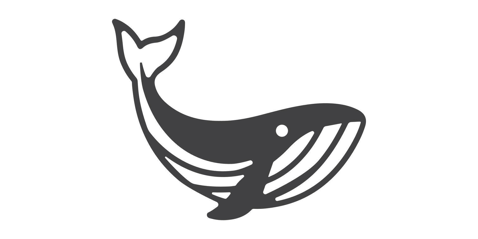 Whale Icon Silhouette Art vector