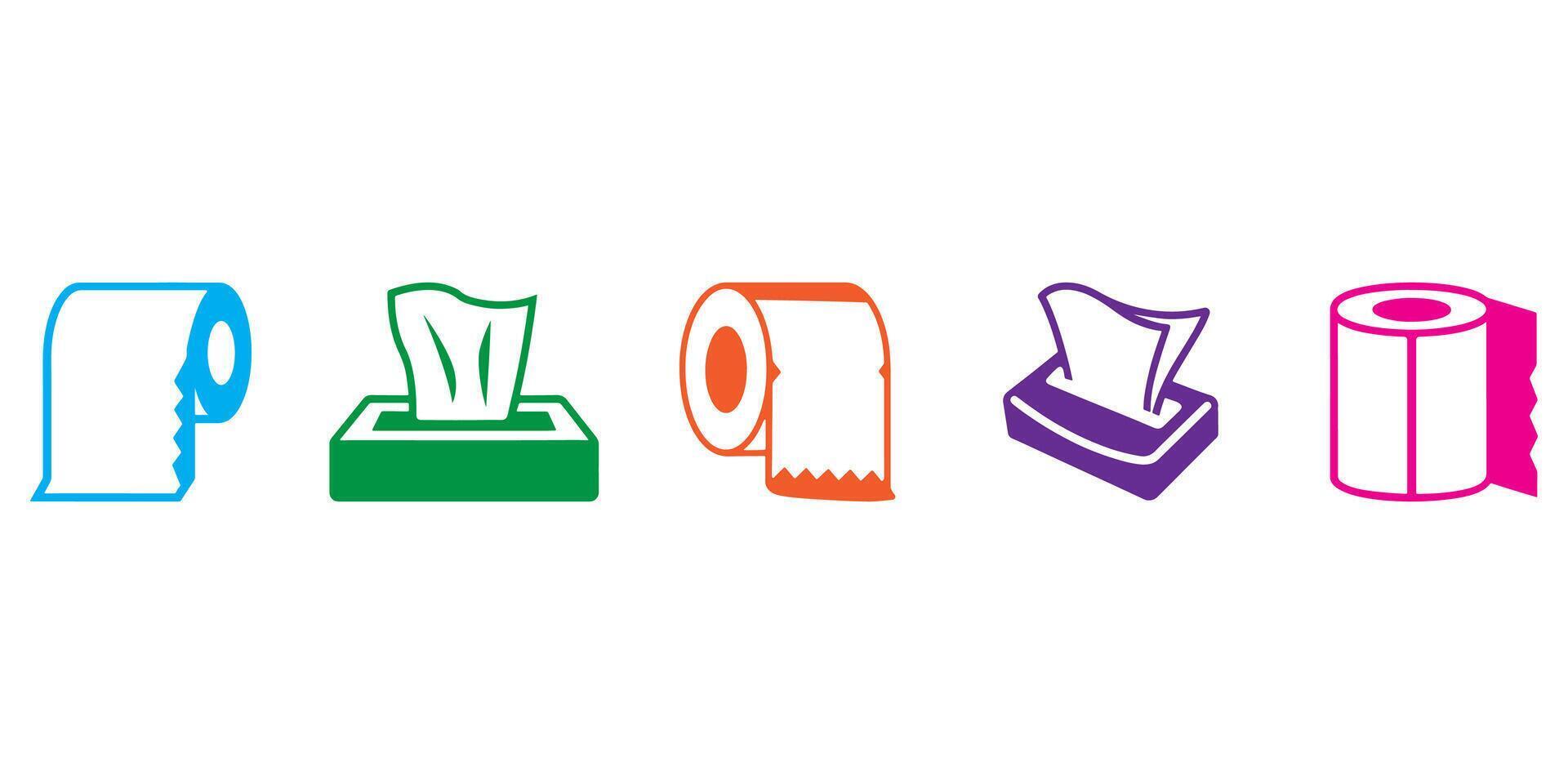 Professional Tissue Icons Silhouette Illustration vector