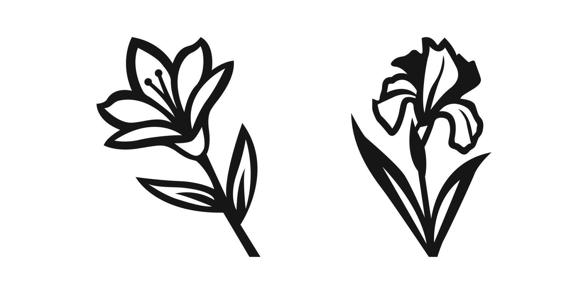 design of blooming flowers vector