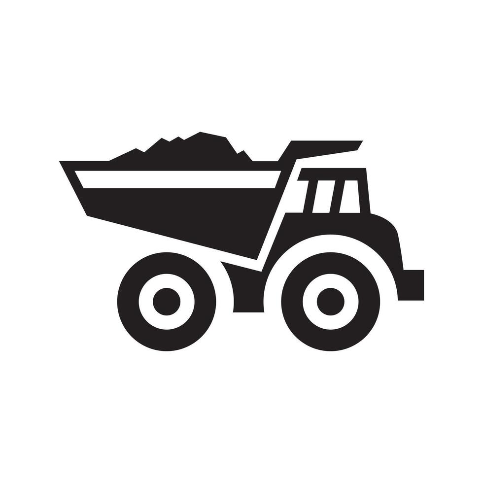 illustration of a mining dump truck vector
