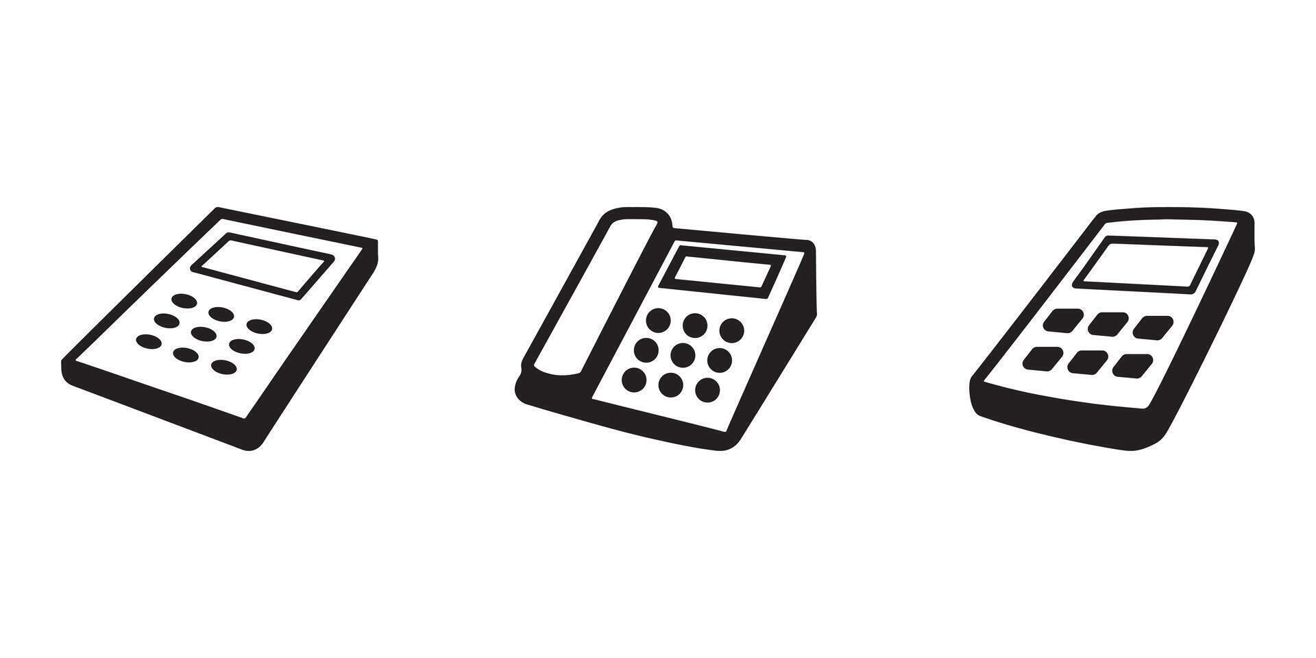 Calculator Icons Silhouette Illustration vector