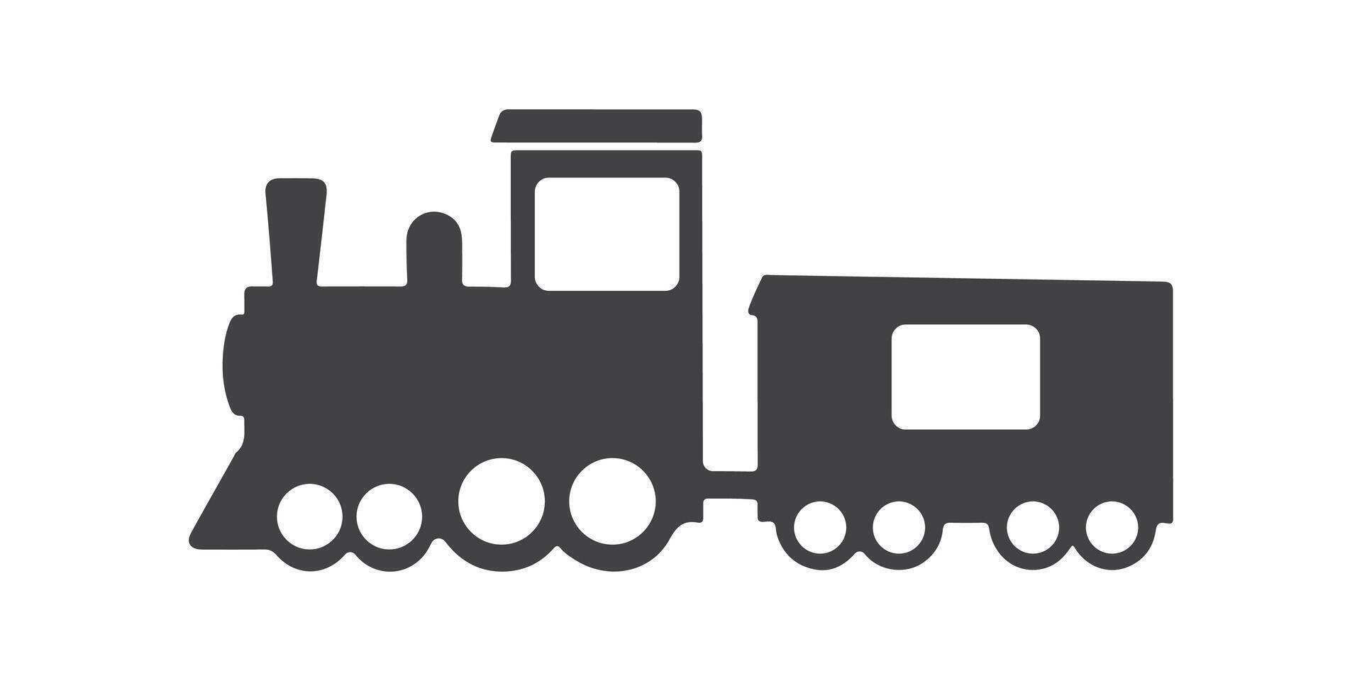 Train Icon Silhouette Art vector