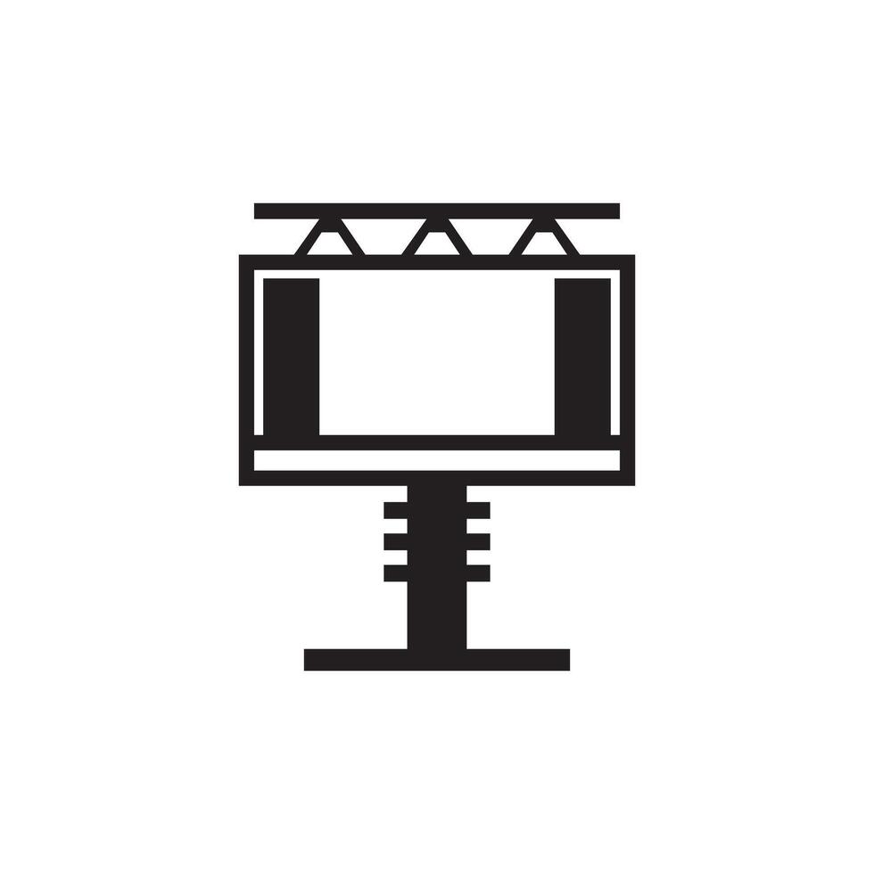 Silhouette of a blank advertising billboard vector
