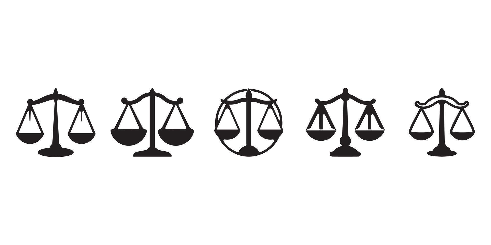 Scale Icons Silhouette Illustration vector