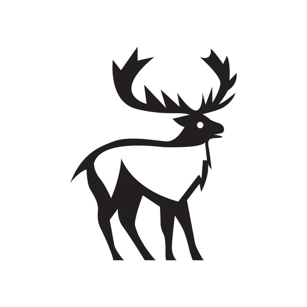 illustration of elk silhouette vector