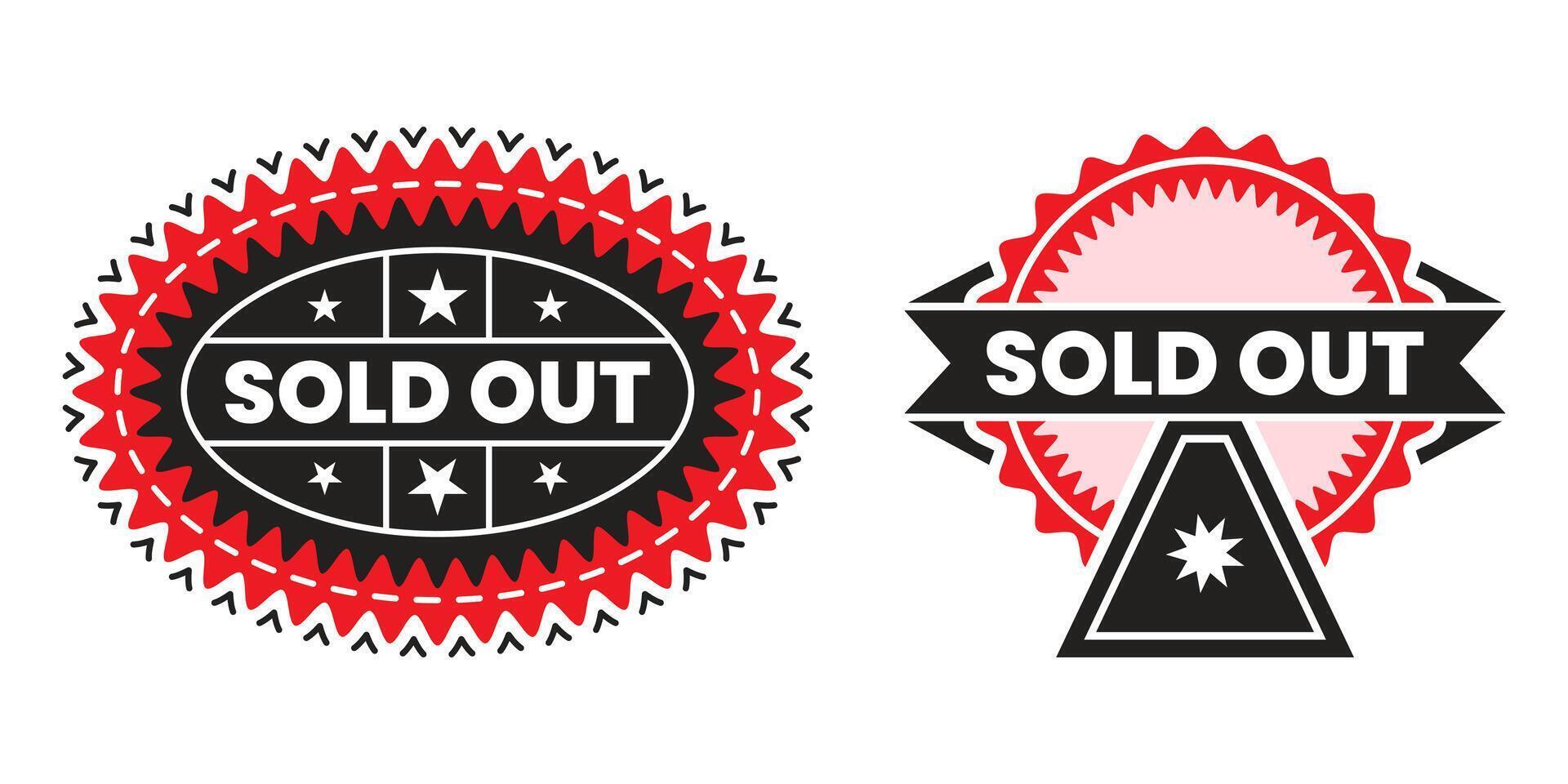 Commercial Sold out label stamp in illustration vector