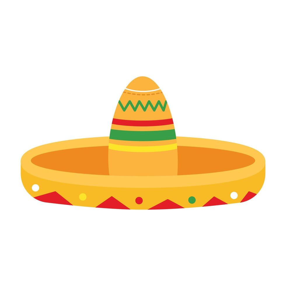 A Mexican hat commonly called a sombrero vector