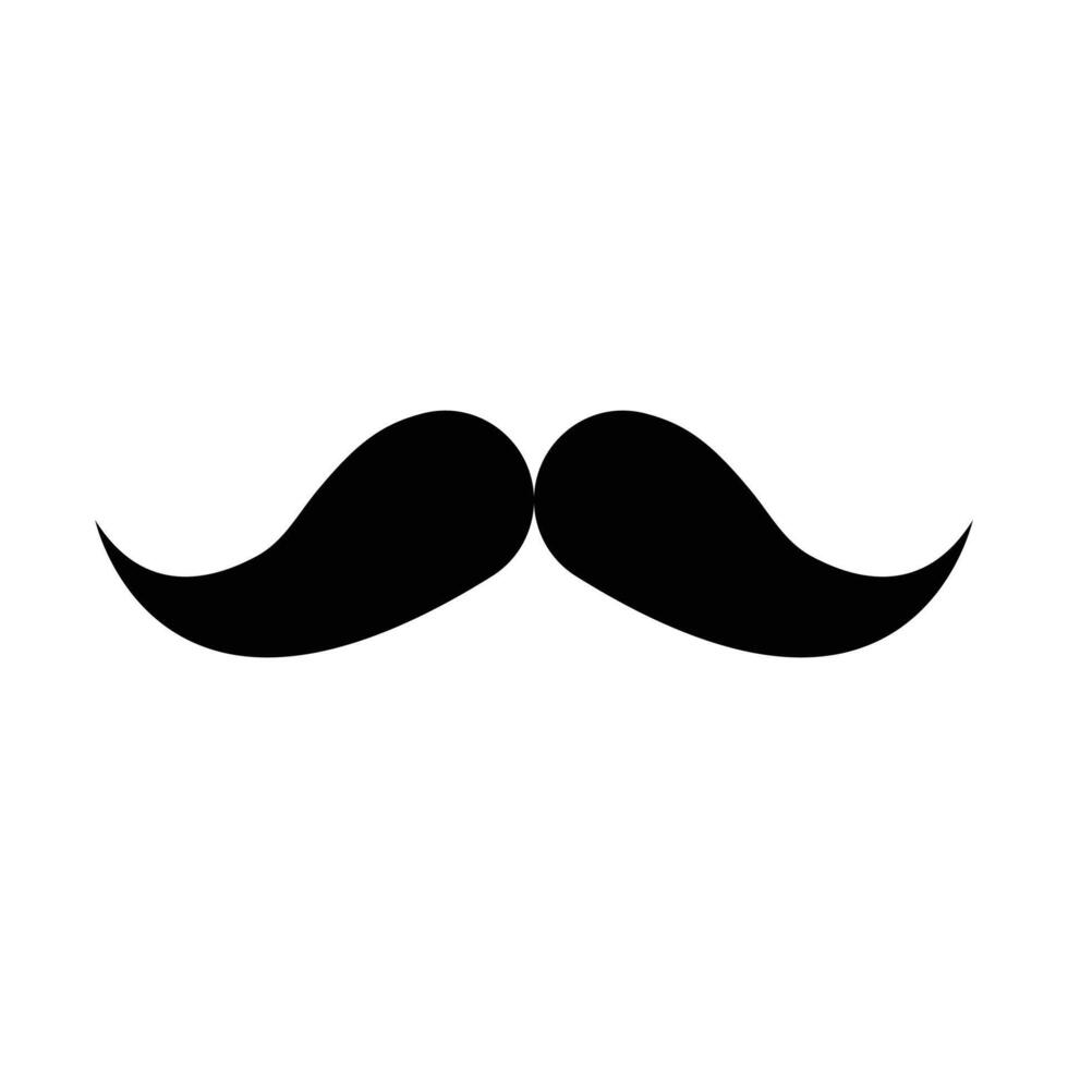 Men's black mustache suitable for decoration about father or son vector