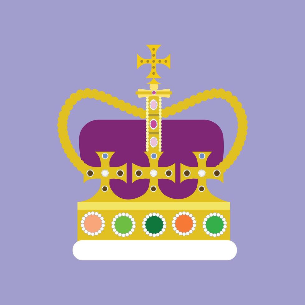 coronation day. illustration of the crown of the king and queen vector