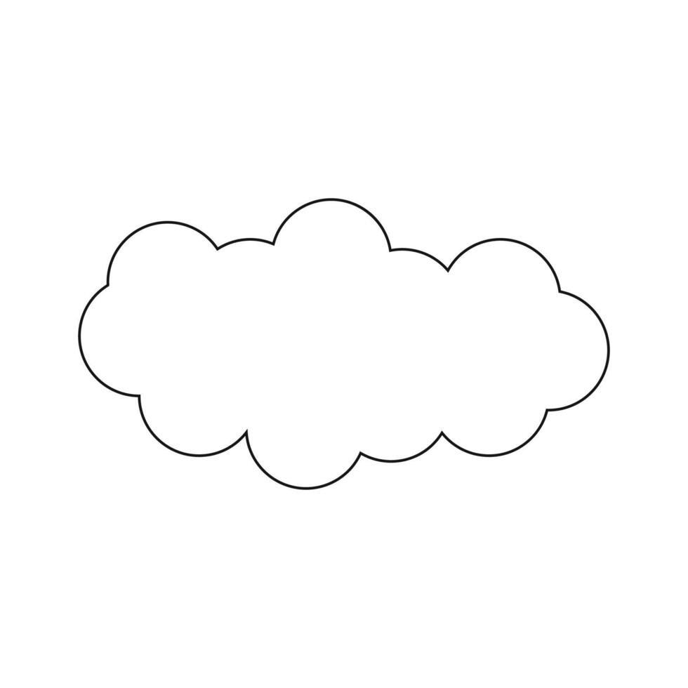 simple illustration of white clouds vector