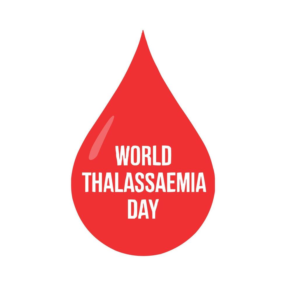 world thalassemia day blood drop concept vector