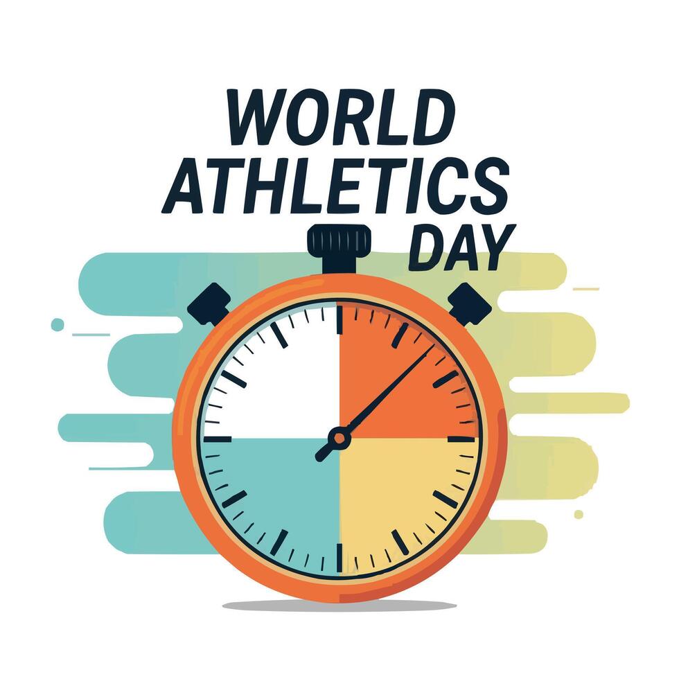 world athletics day artwork illustration vector