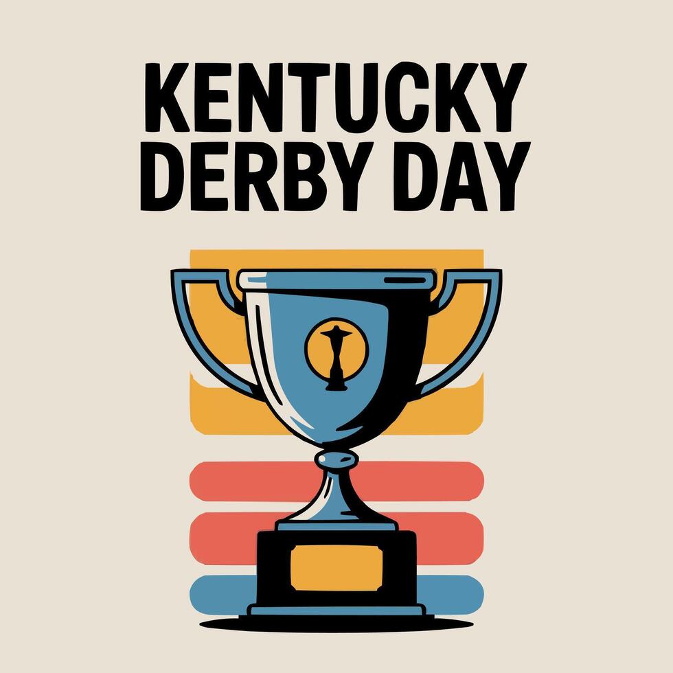 kentucky derby day trophy concept vector