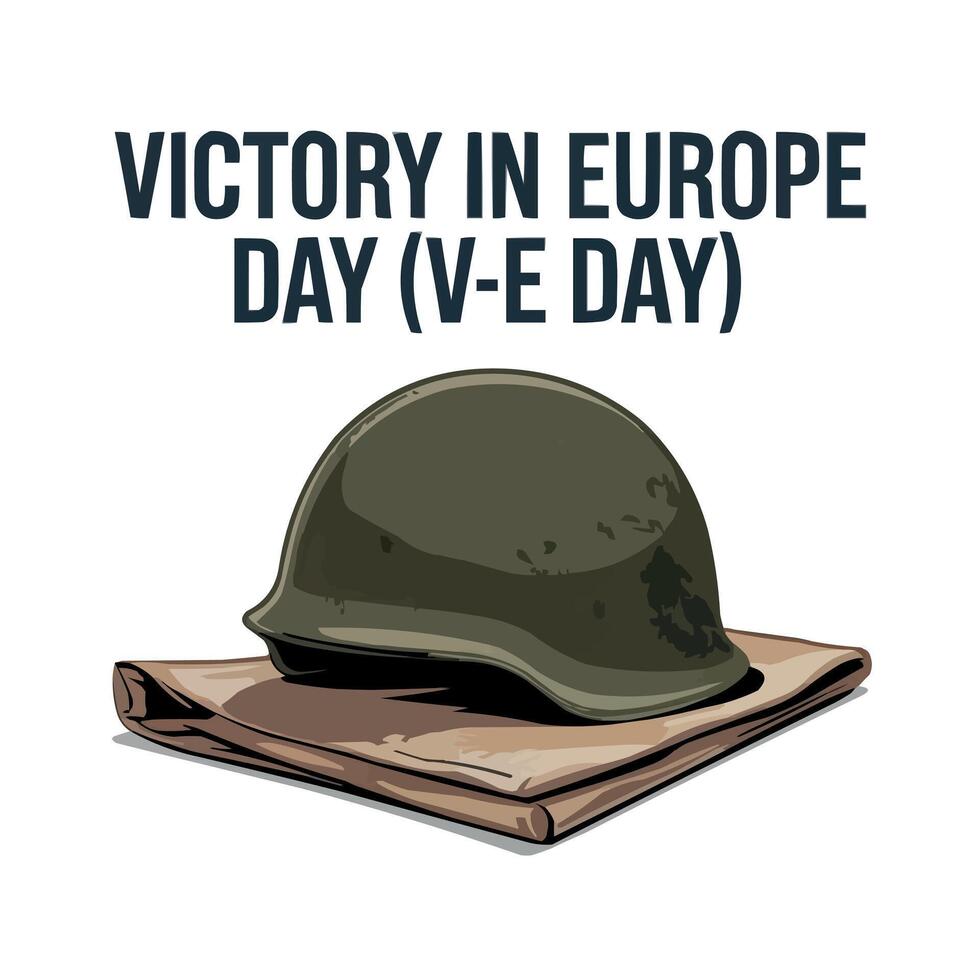 victory in europe day v e day artwork vector