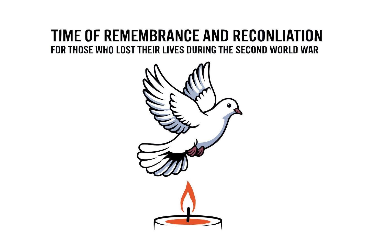time of remembrance and reconciliation vector