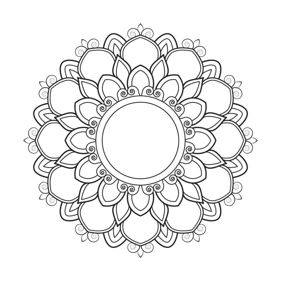 Intricate Flower Mandala A Coloring Delight vector