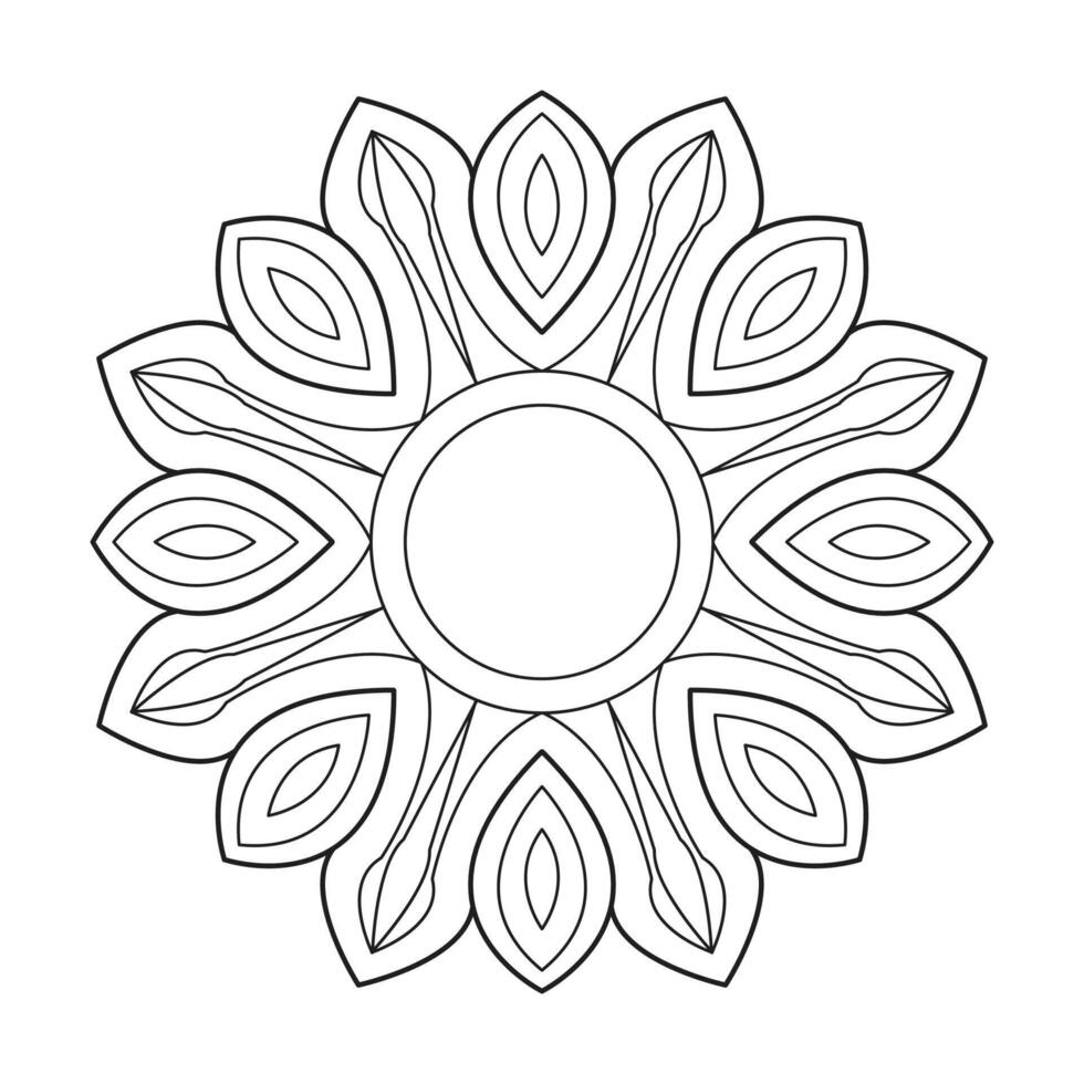 Design Your Calm with Flower Mandala Pages vector