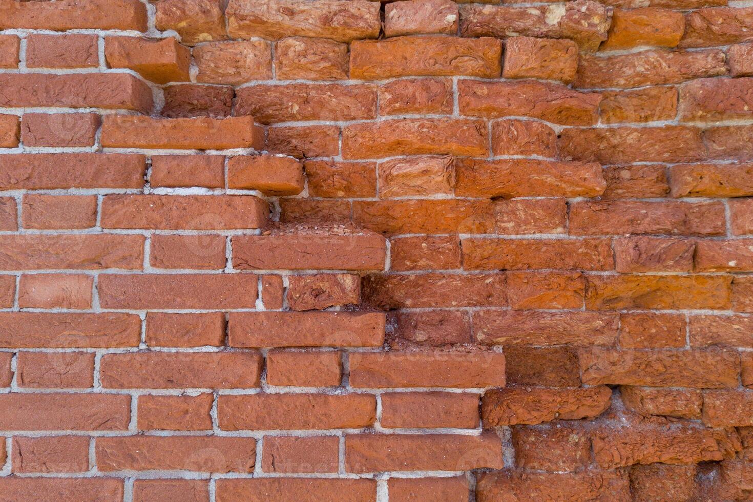 Transition Between Smooth and Rough Brick Wall Layers photo