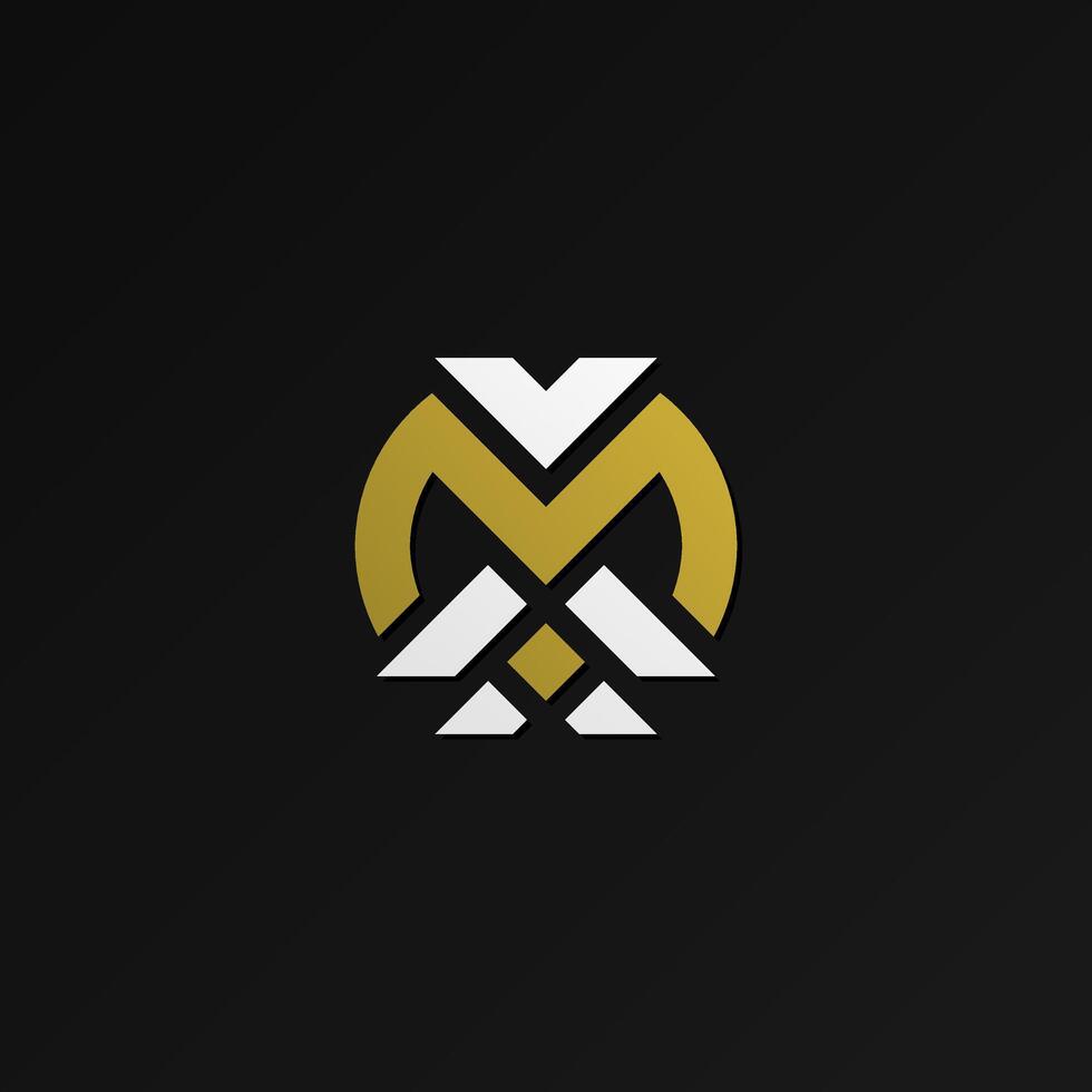 Letter M, V, X Forming Owl Monogram Luxury Logo vector
