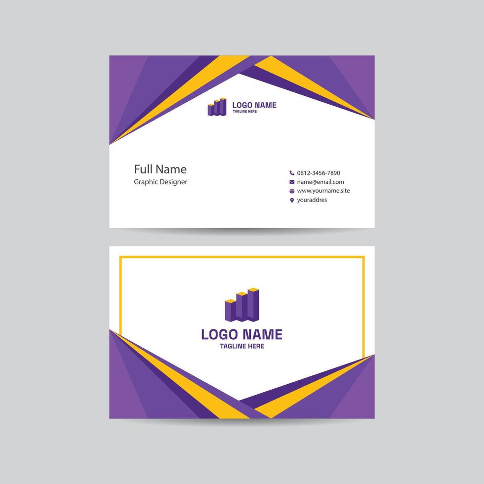 Corporate Identity Card Template with Modern Geometric Elements vector
