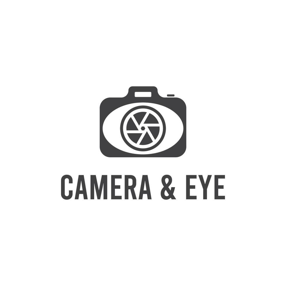 modern logo merging a camera lens and a human eye vector